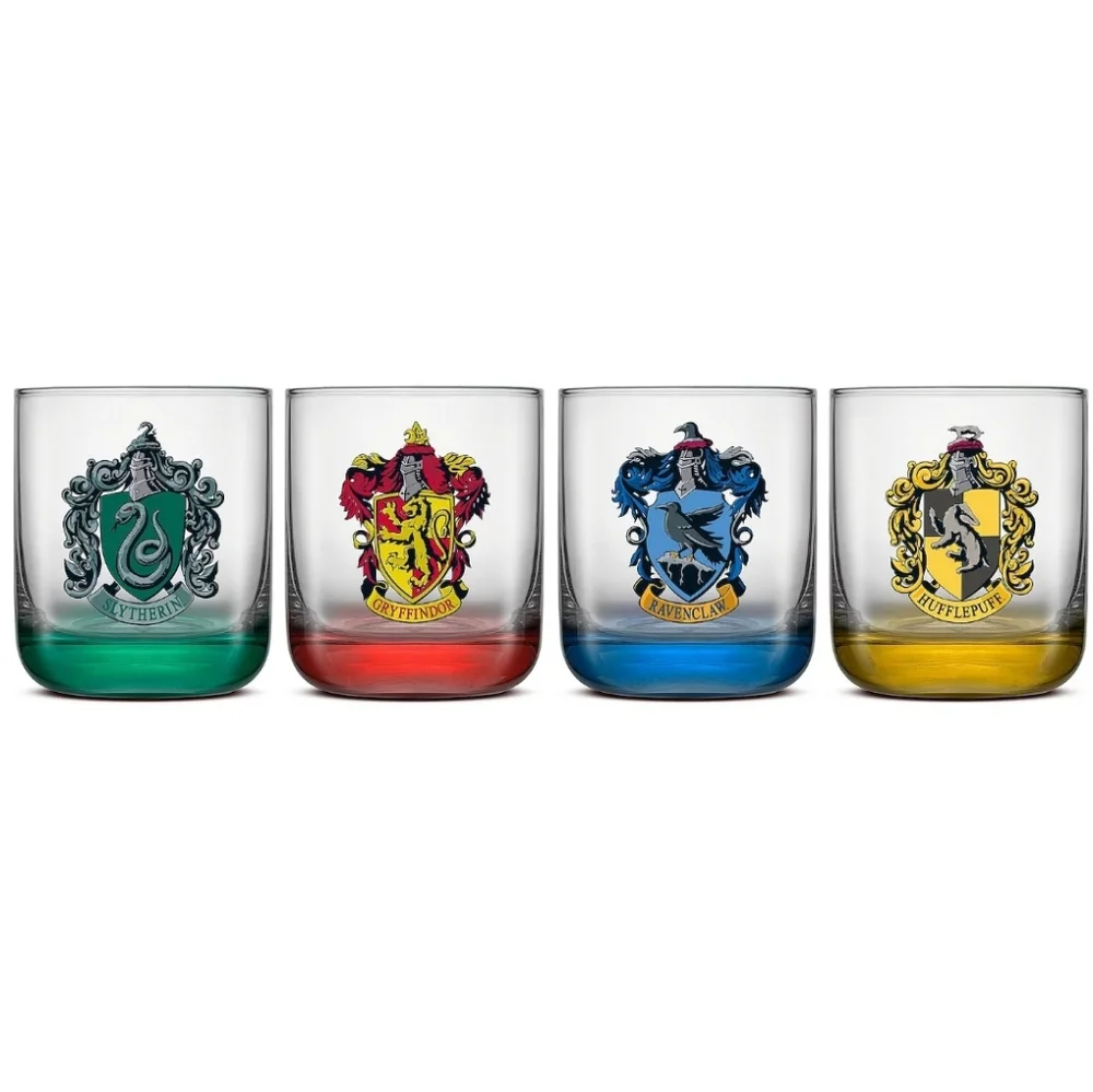 JoyJolt Harry Potter House Pride Glass Set of 4